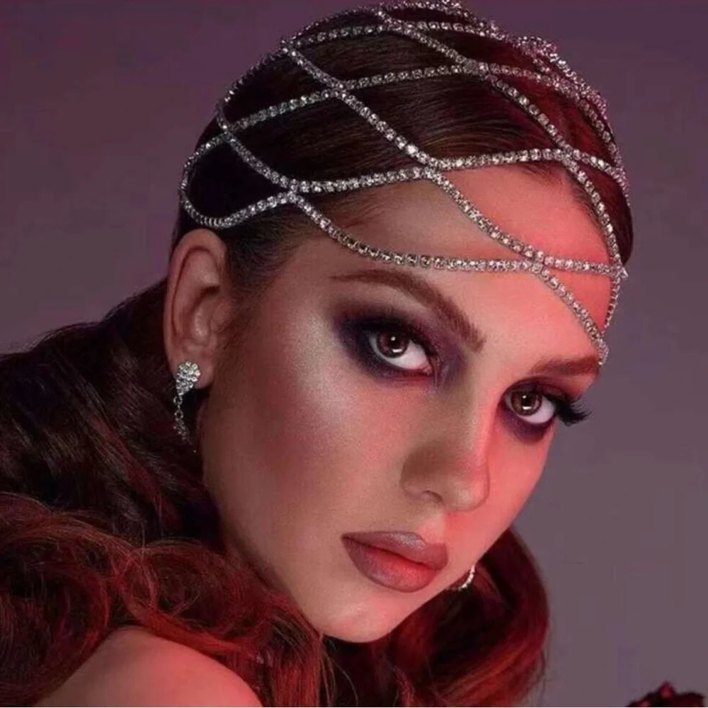 Elegant Silver Crystal Headpiece